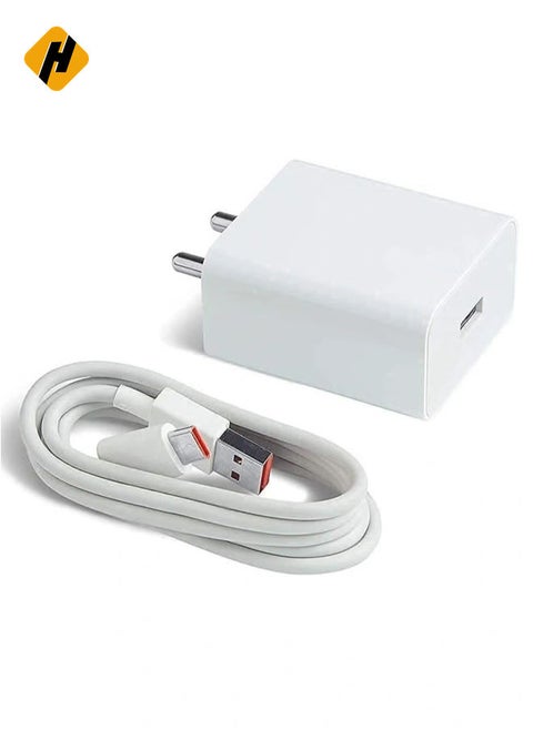 Fast Type-C Charger Like for Original Xiaomi Redmi Note 9 Pro Max, Note 10 Pro, Note 10 Pro Max, Note 8, Note 8 Pro, Note 7, Mi A1, Mi A2, Mi A3 Charger with 1Mtr Type -C Charging Data Cable 5 W 2.4 A