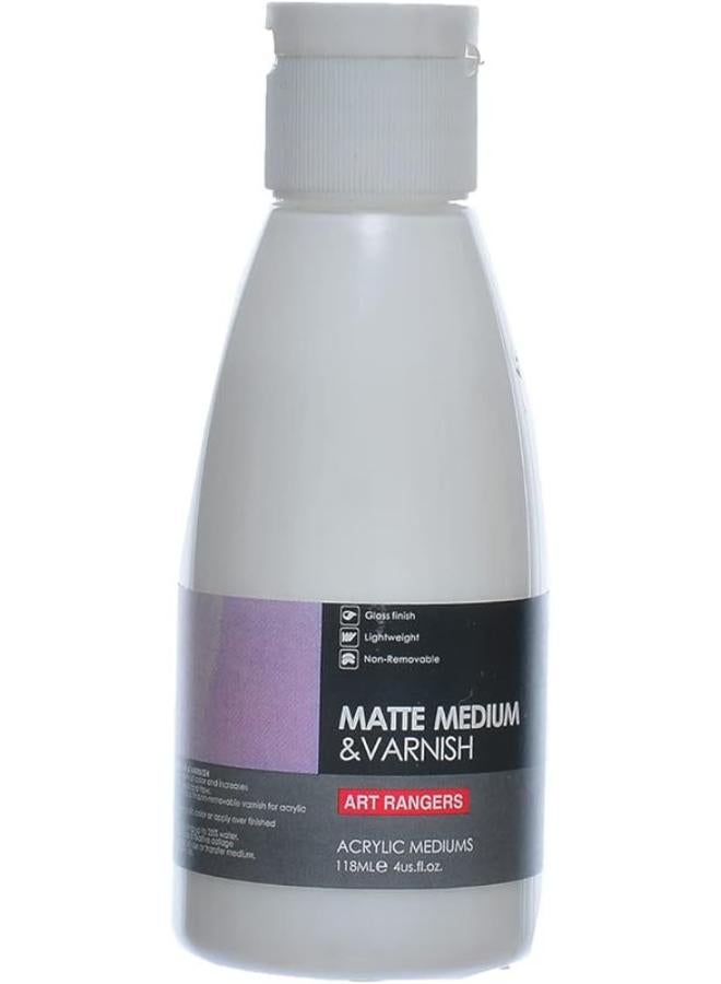 ART RANGERS Professional Matte Acrylic Varnish – Durable Non-Yellowing Finish – 118 ml - Image 2