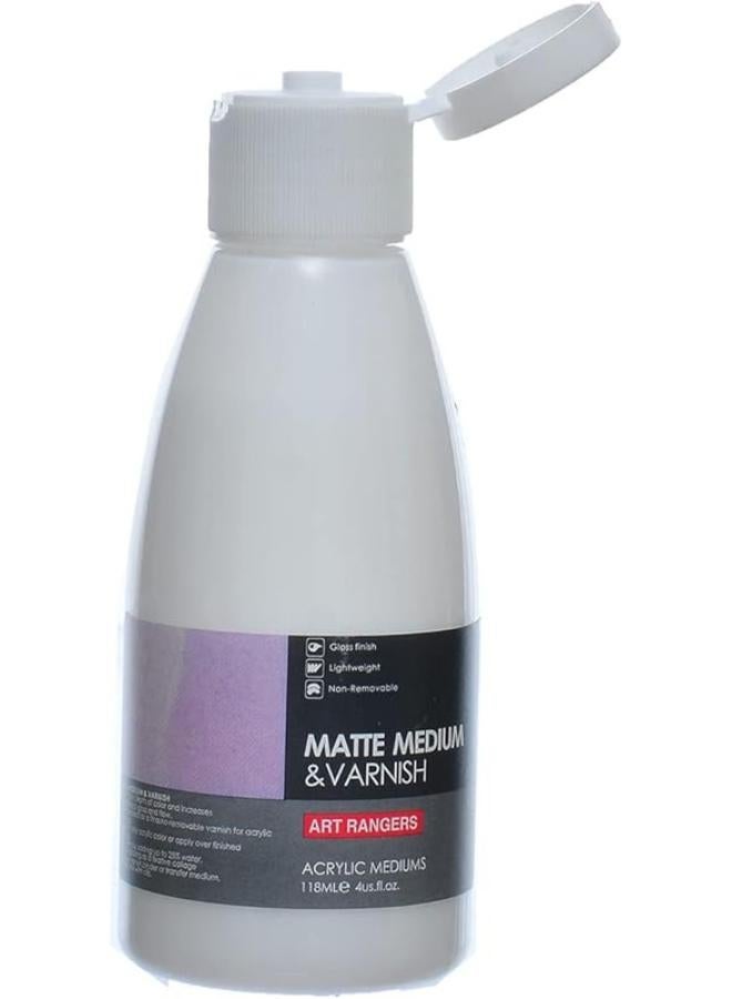ART RANGERS Professional Matte Acrylic Varnish – Durable Non-Yellowing Finish – 118 ml - Image 3