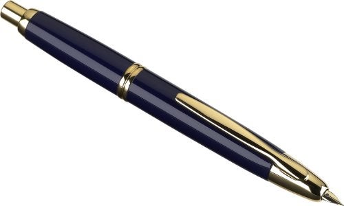 PILOT Vanishing Point Collection Refillable & Retractable Fountain Pen, Blue Barrel with Gold Accents, Blue Ink, Medium Nib (60266) - Image 3