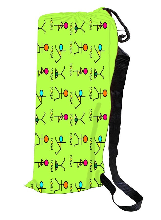 Active Elements Breathable Fabric & Printed Yoga mat Cover/Bag for 3 or 4 mm Standard Size. Yoga Cover Flat : 7 x 26 inch - Image 1
