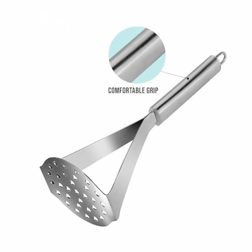 Brunchy Potato Masher Stainless Steel, Chimta for Kitchen Use, Momo Tong, Noodles Chapati Serving Chimta, Masher Stainless Steel, Vegetable Pav Bhaji Masher, Potato Crusher for Kitchen - Image 3