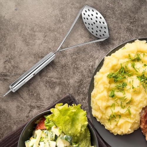 Brunchy Potato Masher Stainless Steel, Chimta for Kitchen Use, Momo Tong, Noodles Chapati Serving Chimta, Masher Stainless Steel, Vegetable Pav Bhaji Masher, Potato Crusher for Kitchen - Image 5