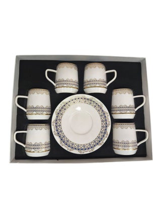 Premier Ceramic Cup and Saucer 12Pcs Set 6 Cups With 6 Saucers-80ML