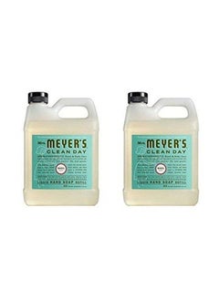 Mrs. Meyer's Clean Day Mrs Meyers Liquid Hand Soap Refill, Basil Scent, 33 Fl Oz (Pack of 2) 