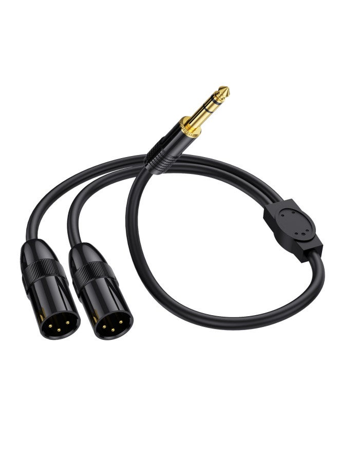 One-to-two Y-type 6.35mm Double-tone Revolution 2 XLR 3P Male Microphone Camera Recorder Audio Cable-Color:One-to-two 6.35mm Double-tone Revolution 2XLR Male-Length:3 Meters: Main Line 50cm, Auxiliary Line 250cm  - Image 5