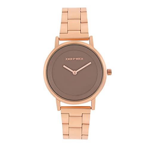 Joker & Witch Amsterdam Taupe Dial 16mm Rosegold Stainless Steel Watch for Women - Image 1