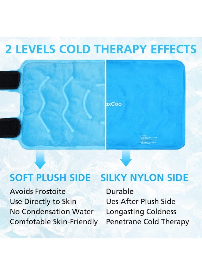 RelaxCoo XXL Knee Ice Pack Wrap Around Entire Knee After Surgery, Gel Ice Pack for Knee Injuries Reusable, Large Cold Pack for Pain Relief, Swelling - Image 2