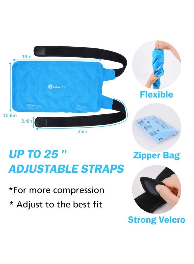 RelaxCoo XXL Knee Ice Pack Wrap Around Entire Knee After Surgery, Gel Ice Pack for Knee Injuries Reusable, Large Cold Pack for Pain Relief, Swelling - Image 3