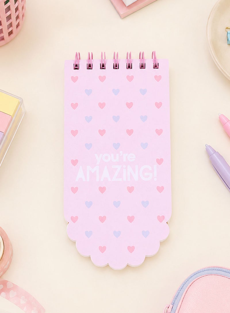 Midi Spiral Notebook with Hearts & Fun Shapes - Image 1