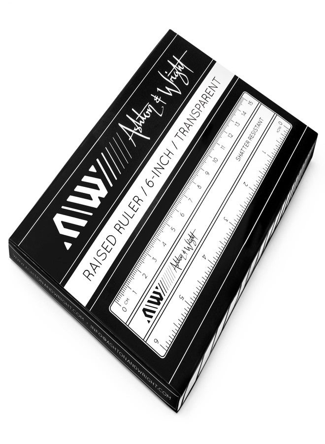 Ashton and Wright - 6 Inch / 15cm Raised Rulers - Shatter Resistant (Pack of 5, Transparent Mixed) - Image 3