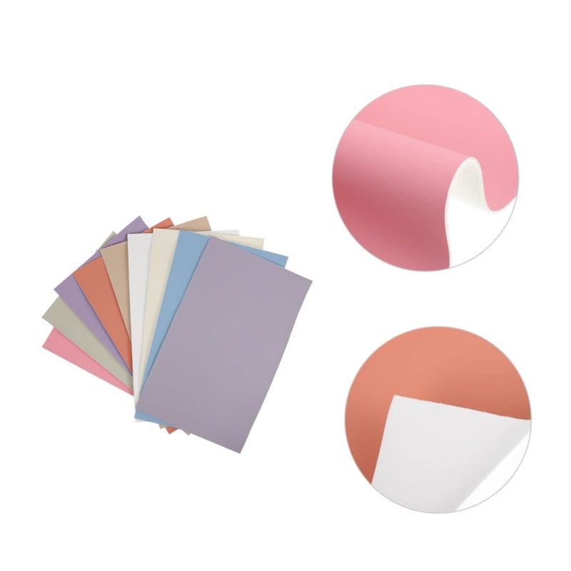 Colorful PU Leather Craft Kit For Keychains Accessories And Embellishments 9 Sheets - Image 3