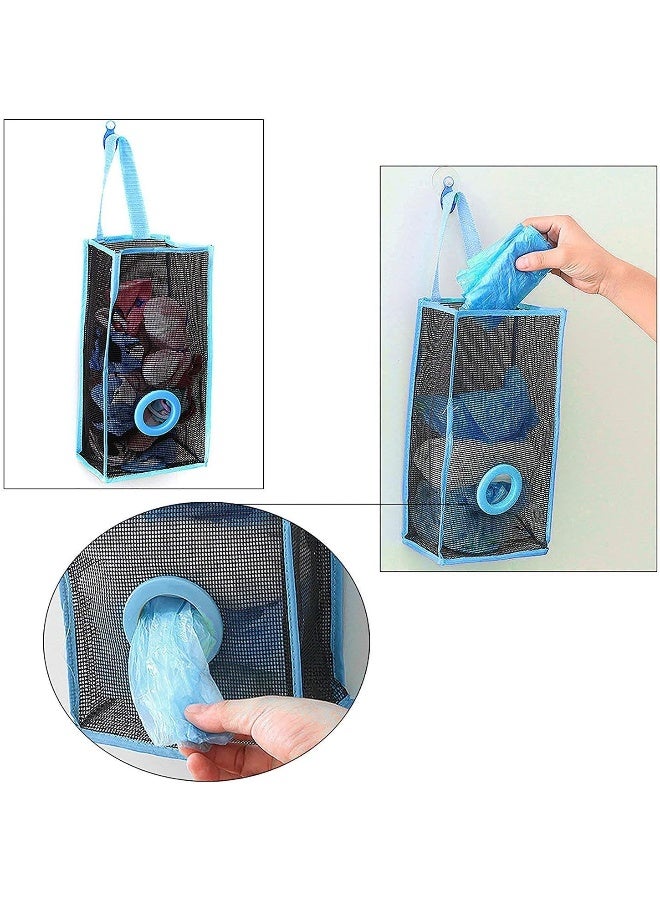 Generic Multifunction Hanging Storage Bag Clothes Stuff Household Organizer, Net Wall Mount Hanging Polythene Bag Dispenser Mesh Pouch - Image 5