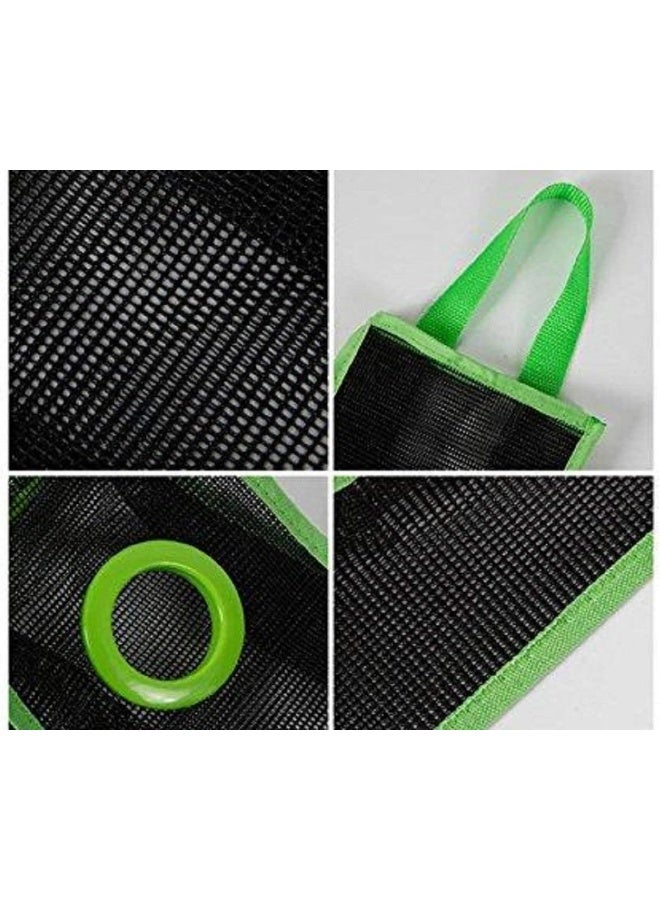 Generic Multifunction Hanging Storage Bag Clothes Stuff Household Organizer, Net Wall Mount Hanging Polythene Bag Dispenser Mesh Pouch - Image 4