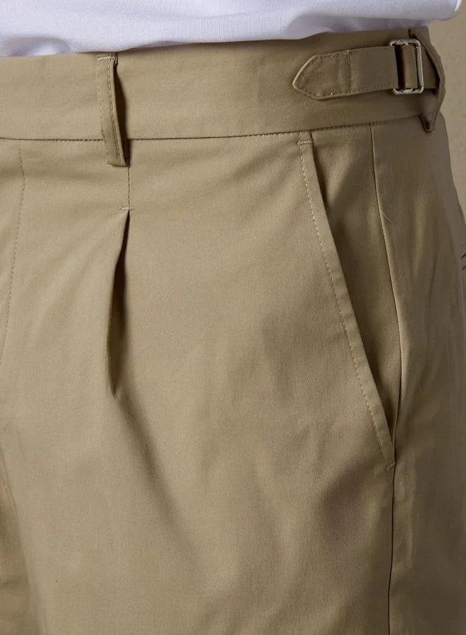 Iconic BEIGE Iconic Men Regular Fit Trousers for Men | Best Price UAE