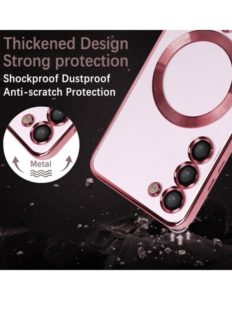 ELTRAZONE Magnetic Clear Case for Samsung Galaxy S23 Plus with Camera Lens Protector Magsafe Compatible Electroplated Soft TPU Shockproof Anti-Scratch Phone Case - Image 5