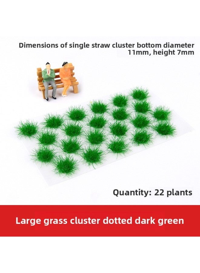 Mini Grass Cluster Grass Model Grass Cluster Micro Landscape Ornaments Static Building Sand Table Material Diy Handmade-Color:Large Plant Grass Cluster Dotted Dark Green  - Image 1