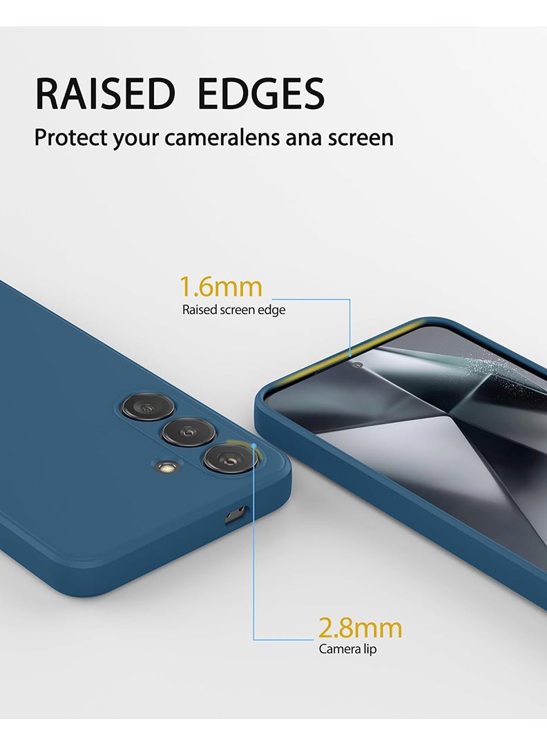 Theodor Protective Slim Fit Case Liquid Silicone Cover with Full Body Protection Anti-Scratch Shockproof Case For Samsung Galaxy S25 Plus (Blue) - there is no ned to repeat yourself - Image 2