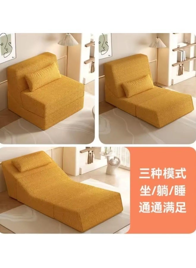 Plush Sherpa Folding Floor Sofa Chair - Image 3