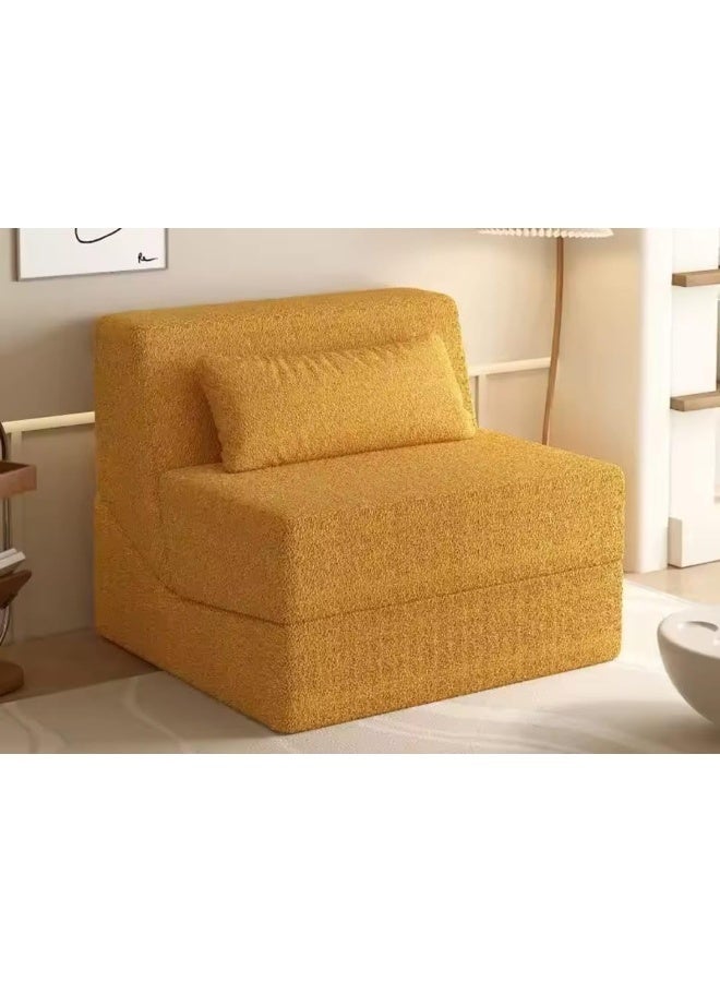 Plush Sherpa Folding Floor Sofa Chair - Image 1
