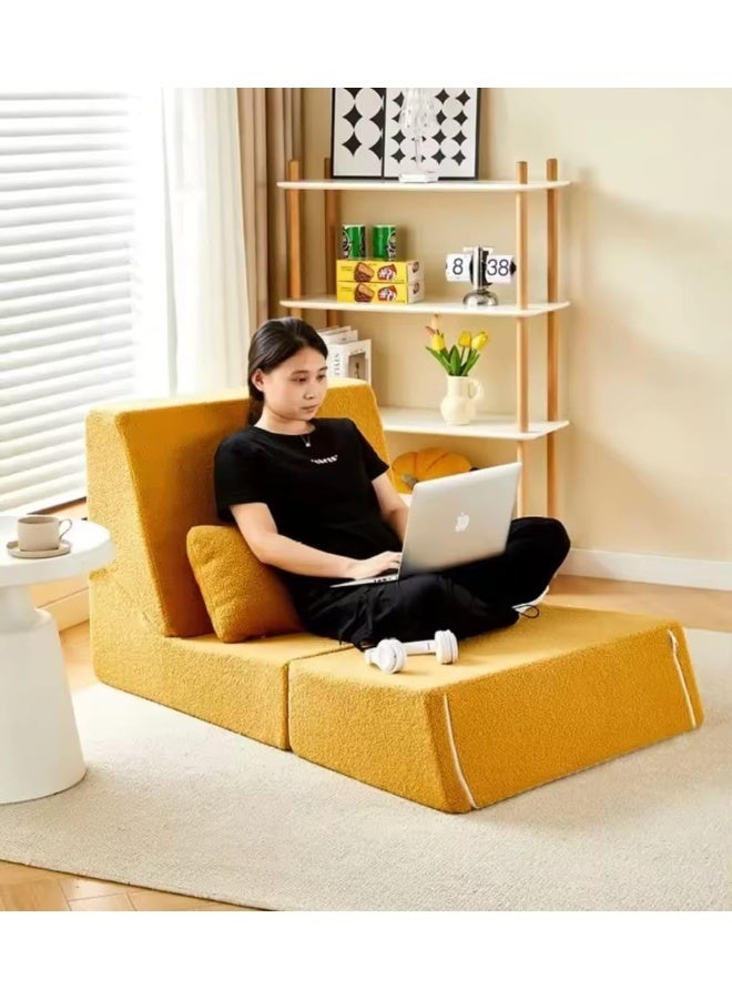 Plush Sherpa Folding Floor Sofa Chair - Image 4