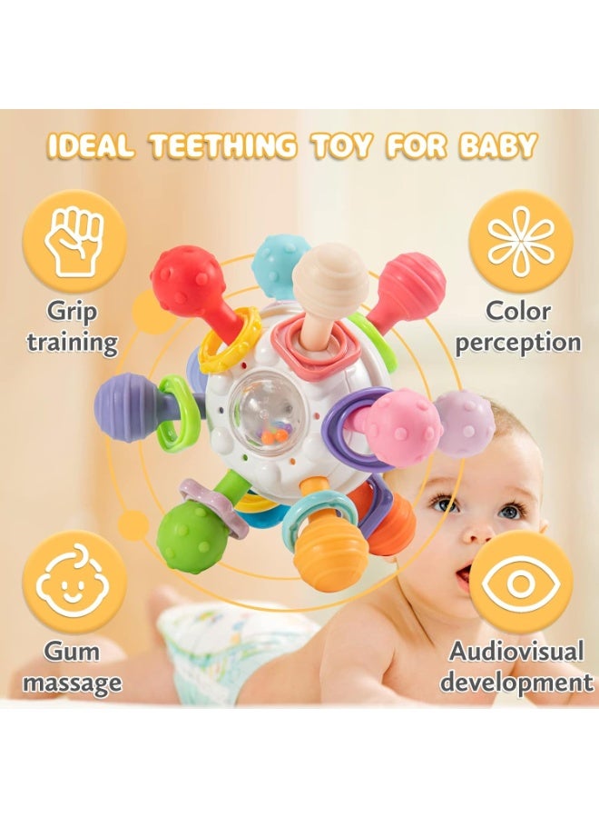 Teething toys for babies aged 3-6-12 months, sensory teething ball toys for babies, portable baby teethers, chew toys for babies aged 0-3-6-12-18 months from TOYS-EGYPT, gifts for baby girls and boys - Image 5