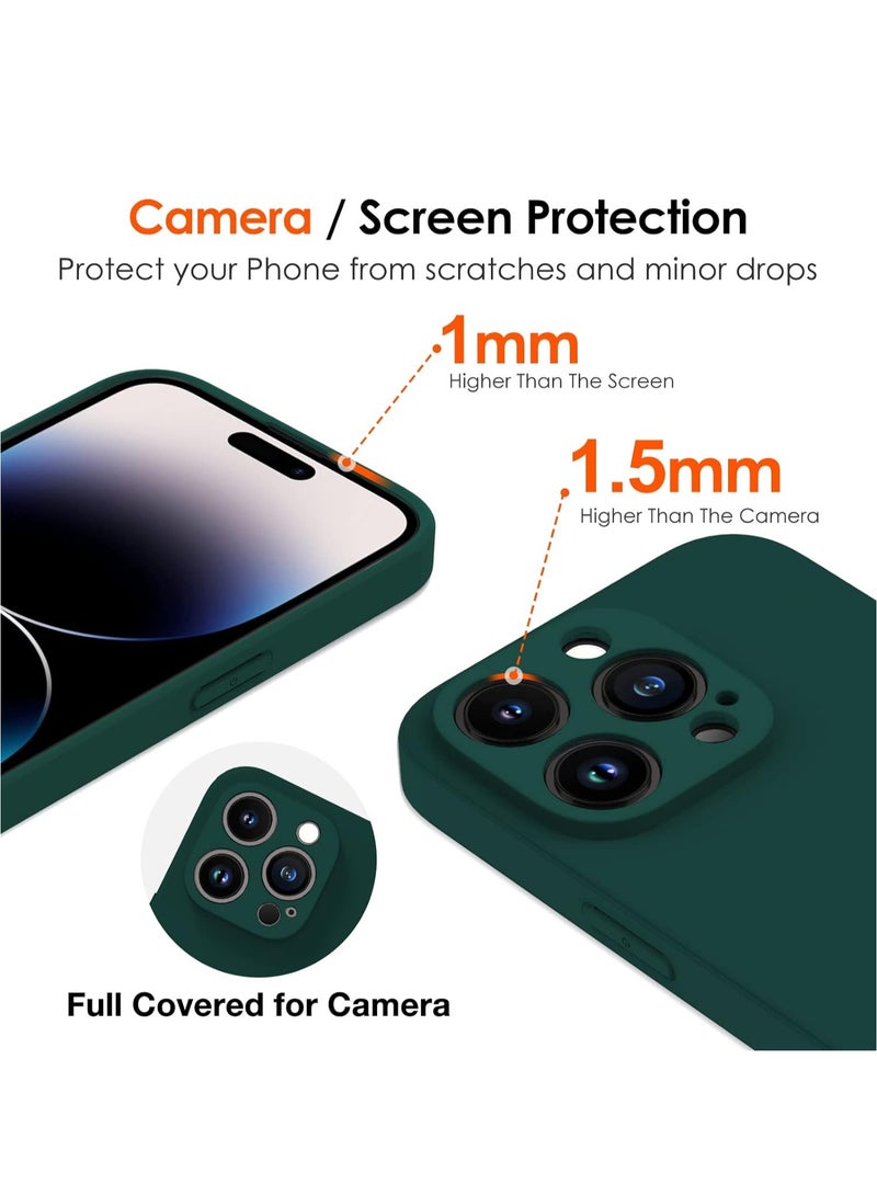 ELTRAZONE [3 in 1 Camera Cover Case for iPhone 14 Pro 6.1" (Not For 14 Pro Max 6.7") [Long Lasting Clarity] [Military Grade Shockproof], 1 Hard Back Phone Case + 2 Glass Screen Protector - Clear - Image 4