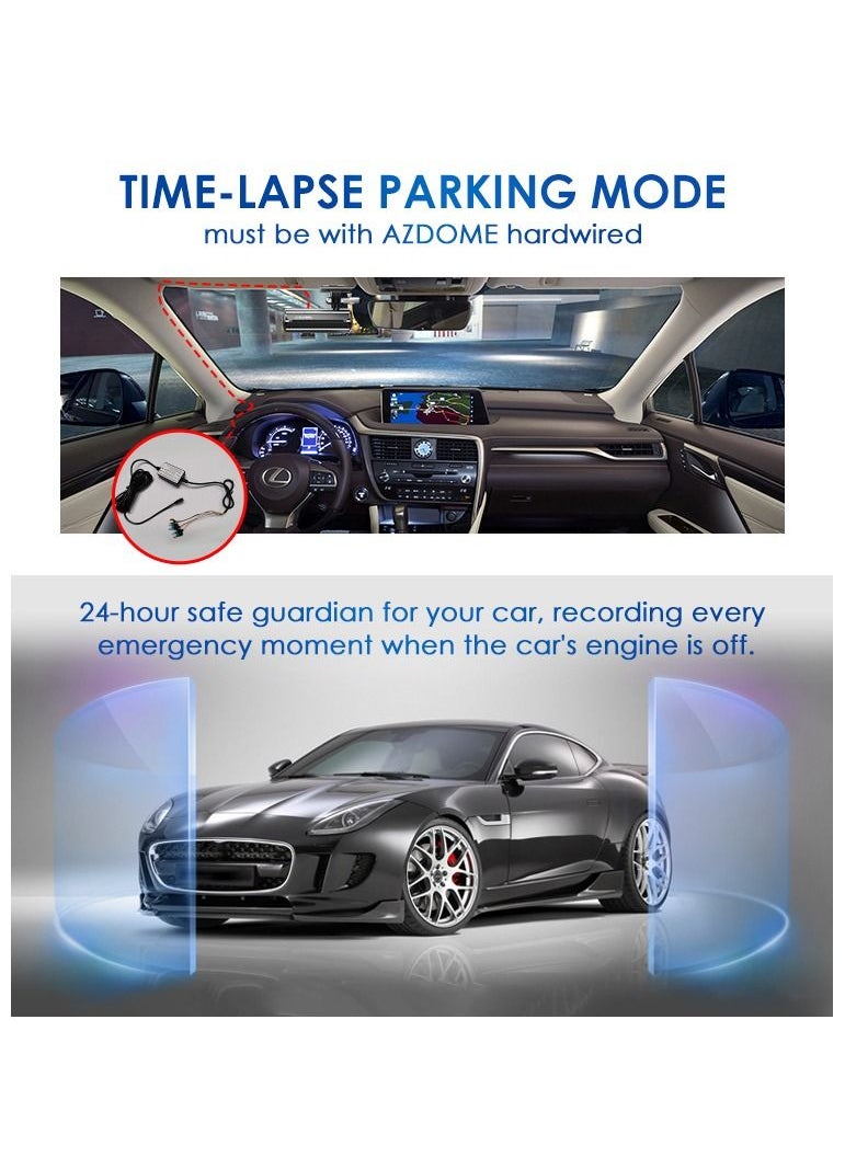 AZDOME - AZDOME Dash Cam, Built In WiFi & Loop Recording M330 Dashcams for Cars, Car Camera With FHD 1080P, G-Sensor, Parking Monitor - Image 1