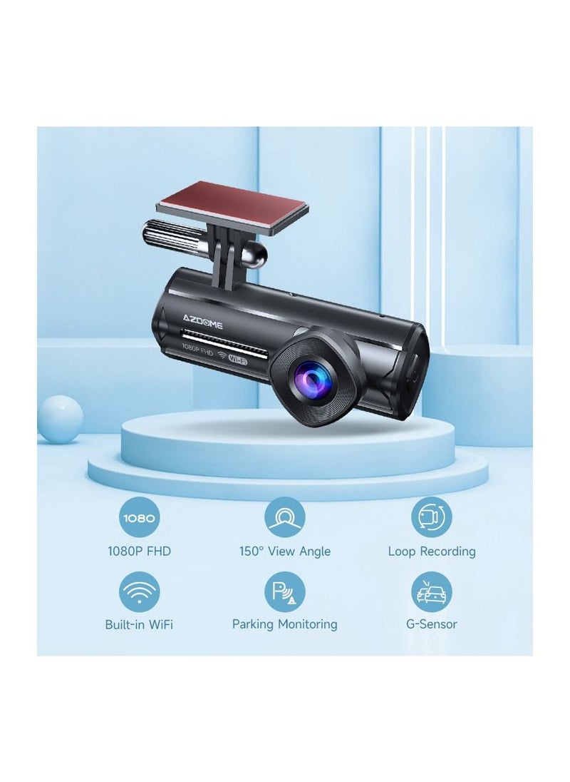AZDOME - AZDOME Dash Cam, Built In WiFi & Loop Recording M330 Dashcams for Cars, Car Camera With FHD 1080P, G-Sensor, Parking Monitor - Image 1