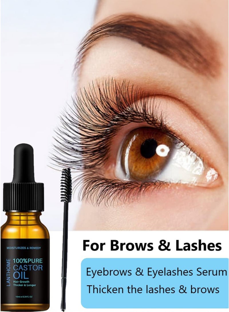 Lanthome 100% Pure Castor Oil – Natural Hair Growth & Moisturizing Remedy (10ml) - Image 4