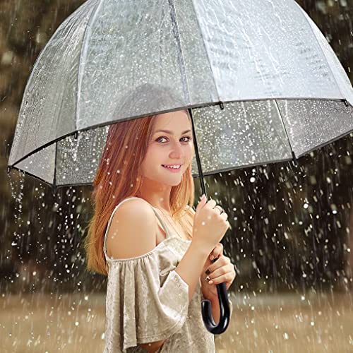 RONIARE Clear Bubble Umbrellas for Rain Large Windproof Dome Umbrella for WeddingsProm Graduation and Outdoor Events for Men and WomenClear - Image 3