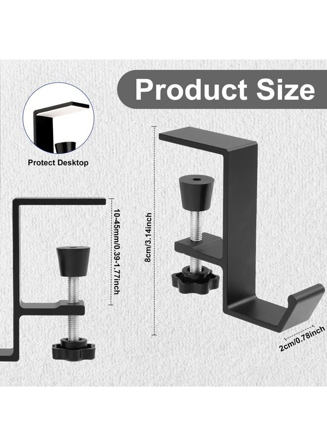 COBEE Purse Hook for Table, Purse Hanger for Desk, Clamp-On Under Desk Backpack Hanger, Women's Bag Hook for Handbag and Purse Holder(Black Single Hook) - Image 3