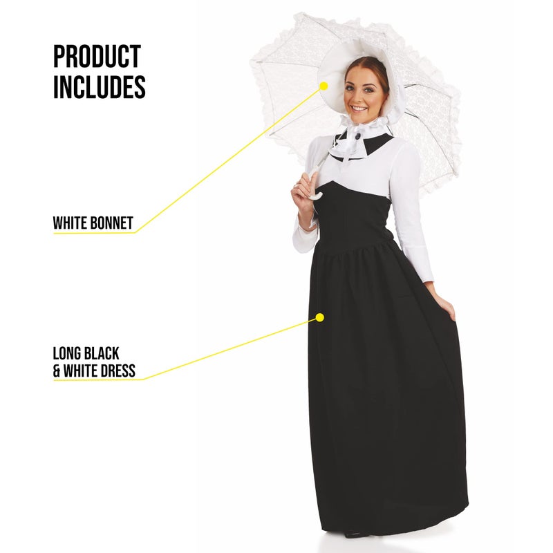 fun shack Victorian Costume Women, Regency Dress, Victorian Dress, Ladies Costume for Historical Events and Parties, X-Large - Image 3