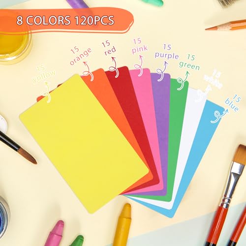 Nitelemn 120 Pcs Dry Erase Index Cards Notecards Blank Reusable Flash Cards Sheets Game Cards Study Business Note Cards for School Office Housework Taking To Do List(Rainbow, 3 x 5 Inch) - Image 4