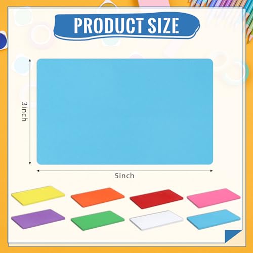 Nitelemn 120 Pcs Dry Erase Index Cards Notecards Blank Reusable Flash Cards Sheets Game Cards Study Business Note Cards for School Office Housework Taking To Do List(Rainbow, 3 x 5 Inch) - Image 2