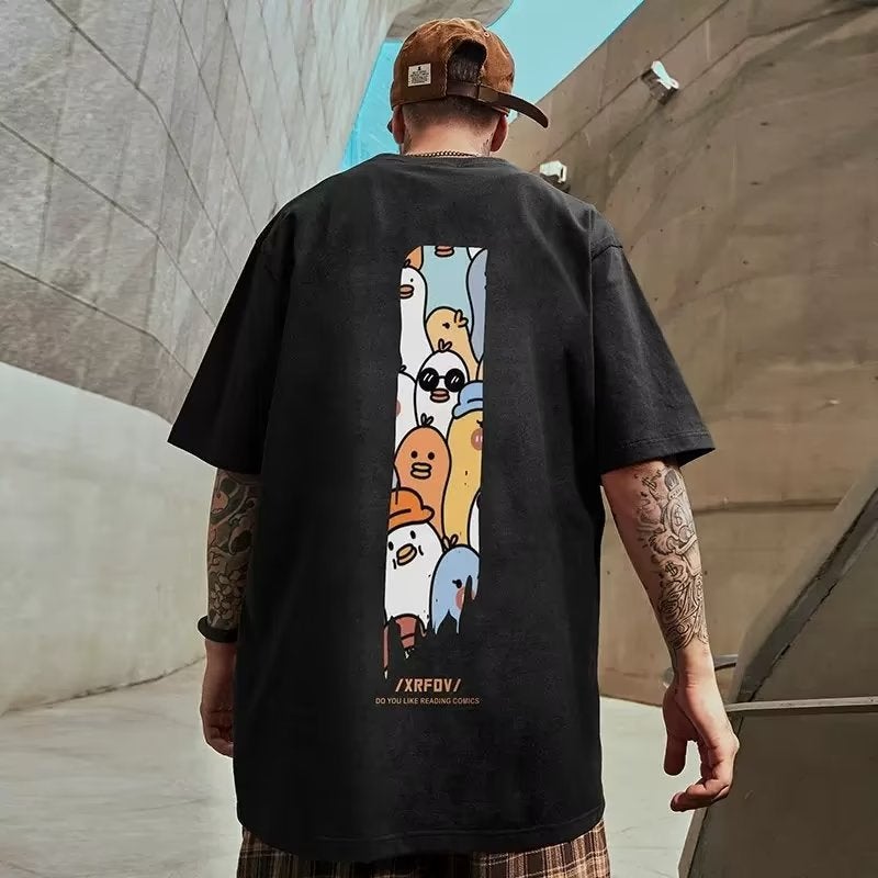 Plus Size 300 Jin Men'S Short Sleeve Summer Fashion Half Sleeve Fashion Brand Super Fire T-Shirt Ins Hong Kong Style Loose T-Shirt - Image 3