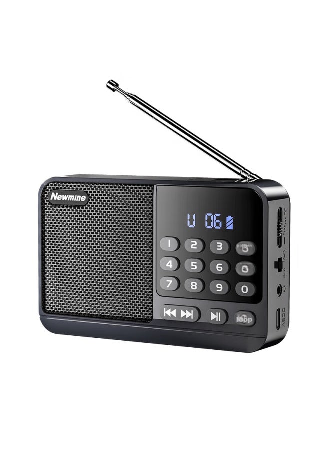 Newmine Newman N120 Radio For Elderly, Semiconductor, Rechargeable, Lightweight, Portable, Card-insertable, Mini Speaker, Broadcast, Music, Opera, Storytelling, Bluetooth Player, Gift - Image 5