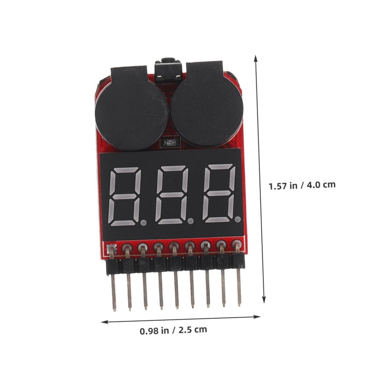2Pcs LCD Battery Tester with Low Voltage Alarm for Car Lipo Battery Monitoring - Image 3