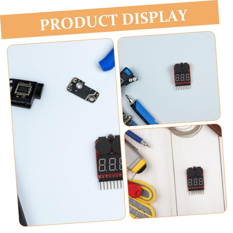 2Pcs LCD Battery Tester with Low Voltage Alarm for Car Lipo Battery Monitoring - Image 4