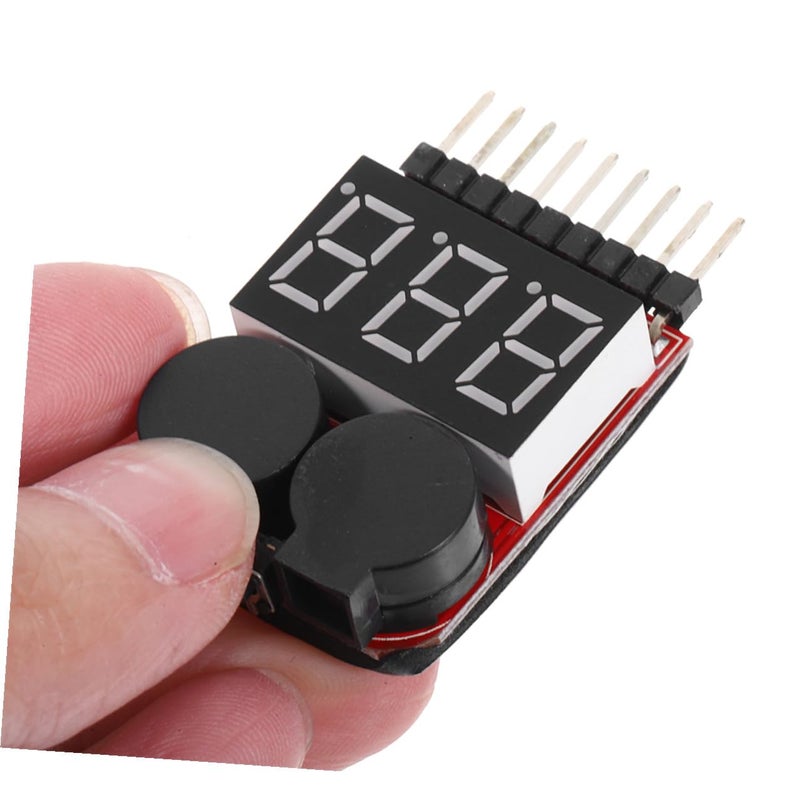 2Pcs LCD Battery Tester with Low Voltage Alarm for Car Lipo Battery Monitoring - Image 5