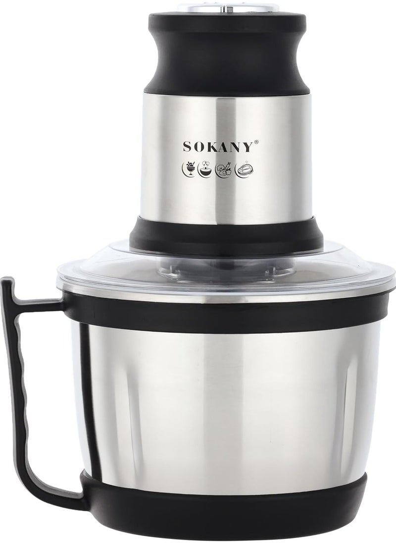 sokany Sokany Chopper, 800 Watts, 3 Liters Capacity, SK-7027- Silver  - Image 1