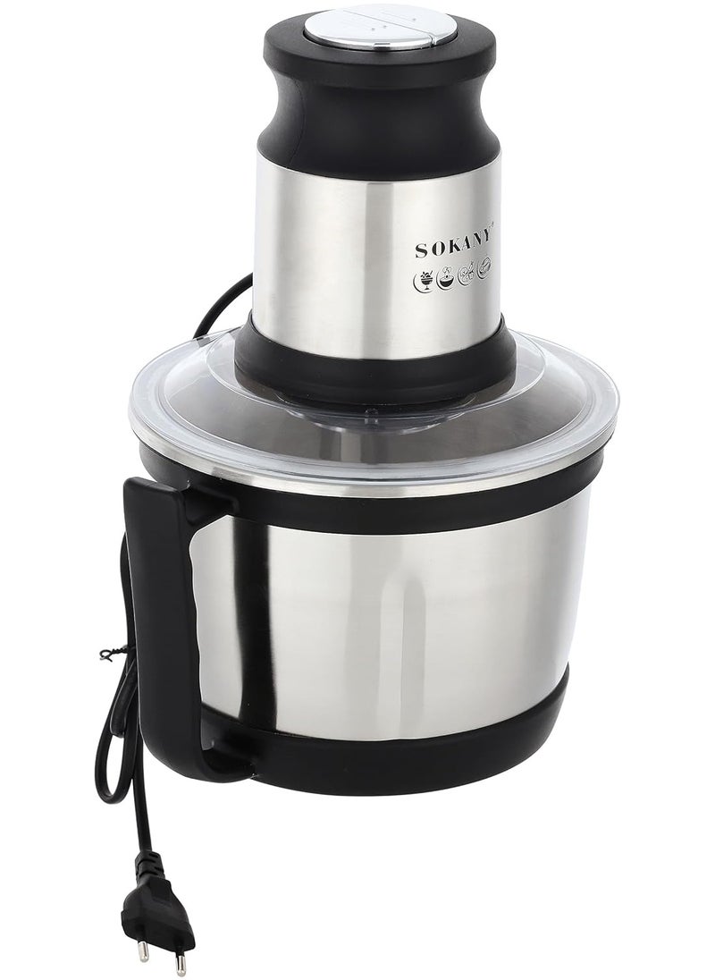 sokany Sokany Chopper, 800 Watts, 3 Liters Capacity, SK-7027- Silver  - Image 2