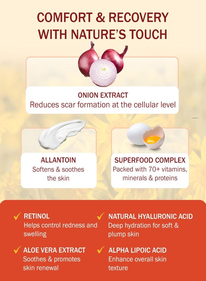 e70 Scar Cream Gel for Surgical Scars Fast Repair C-Section -2.0 Fl Oz , Stretch Marks, Keloids, Burns, Scar Away Cream for Old Scars. Vitamins Full - All Skin Types - Reduce Acne Spots and scar treatment - Image 3