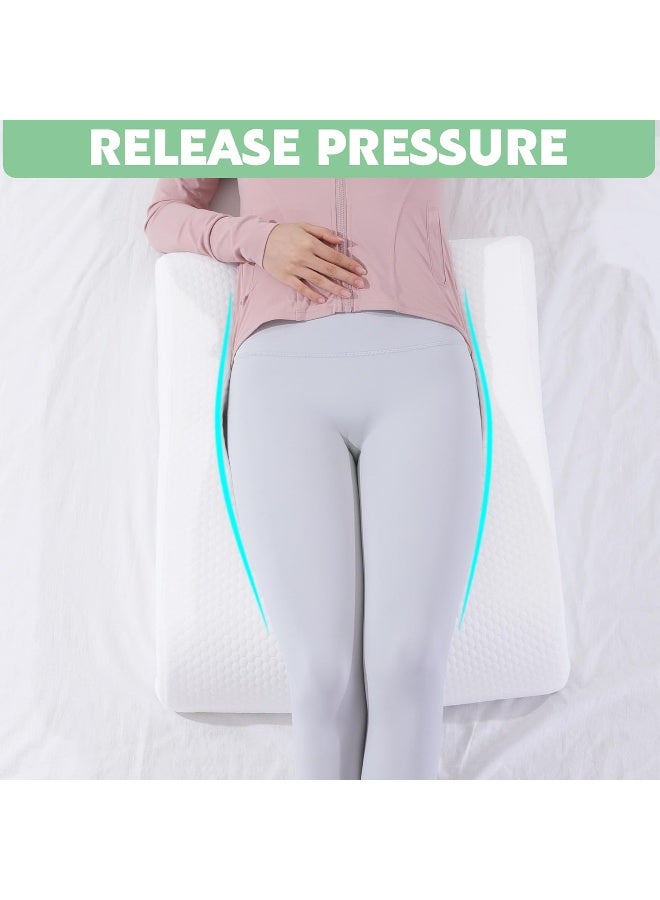 HOMBYS BBL Pillow After Surgery for SleepingHigh Density Foam Butt PillowBrazilian Butt Lift Pillow Post Surgery Recovery for SleepingBBL Chair with Hole White - Image 4