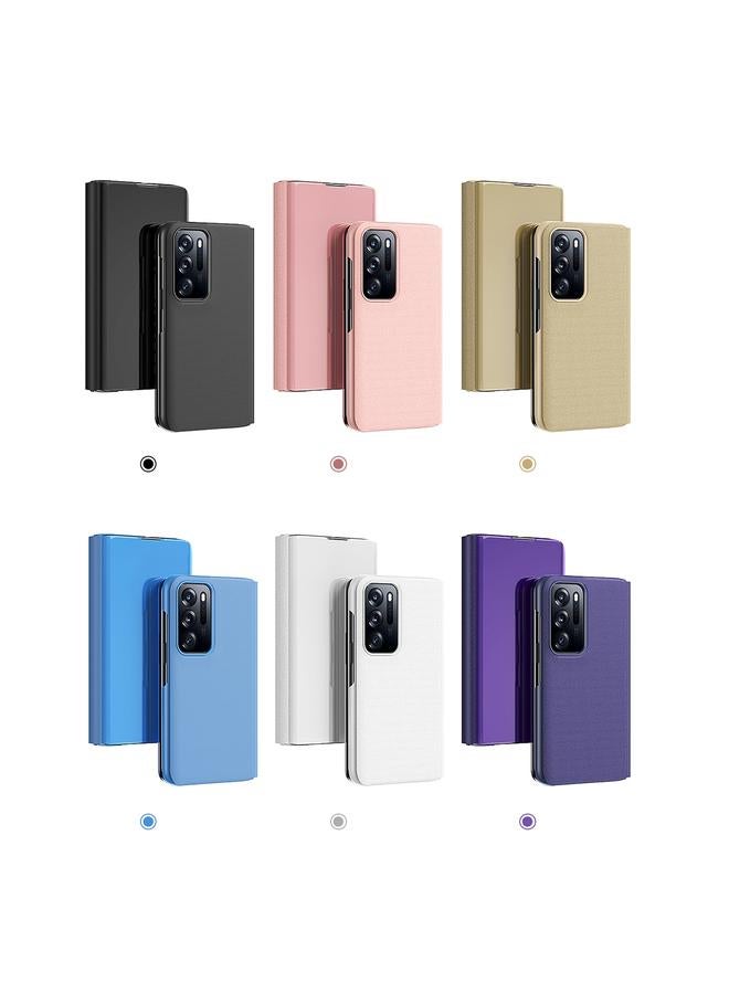 اس-توب جراب هاتف OPPO Find N من الجلد المطلي بالمرآة القابل للطي مع حامل - Image 3