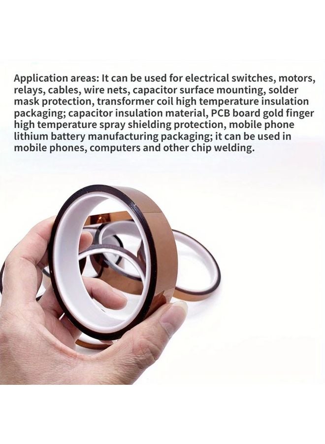 Golden Tone High Temp Resistant Polyimide Tape 0 24inch x 33 Thermal Insulation - Image 3