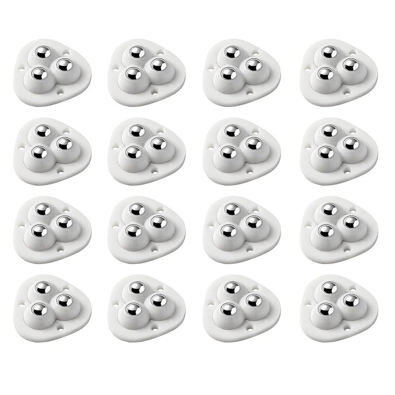 Lariox Self Adhesive Mini Caster Wheels Appliance Wheels Swivel Stainless Paste Universal Wheel 360 Degree Rotation Sticky Pulley for Kitchen Appliances Cricut Bins and Box 16 Pcs - Image 1
