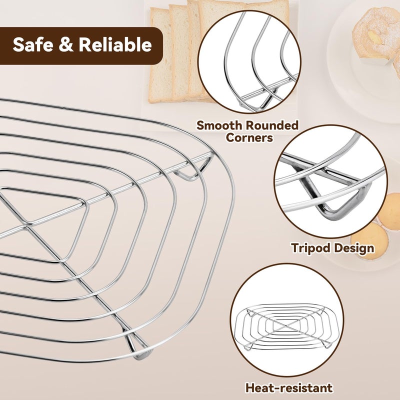 AODPWEN 2PCS Crisper Stainless Steel Rack Compatible with Ninja Glass Air Fryer, Air Fryer Accessories for Ninja Crispi Air Fryer FN101 Ninja Crispi Pro Air Fryer AS101 - Image 5