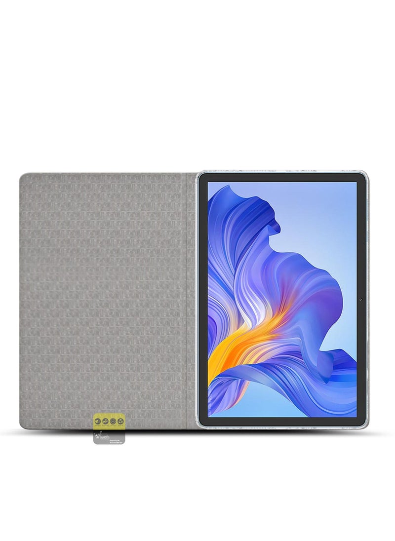 دبليو تيك - جراب من جلد البولي يوريثان بحامل ثلاثي الطي لهاتف Honor Pad X8 / Honor Pad X8 Lite 2022 أسود - Image 1