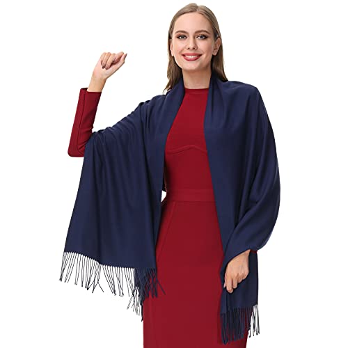 OHAYOMI Pashmina Shawl Wraps Cashmere Feel Scarves Winter Warm Soft Fashion Scarf for Women Evening Dresses Wedding Bridal Bridesmaid Gifts Travel Blanket - Image 2